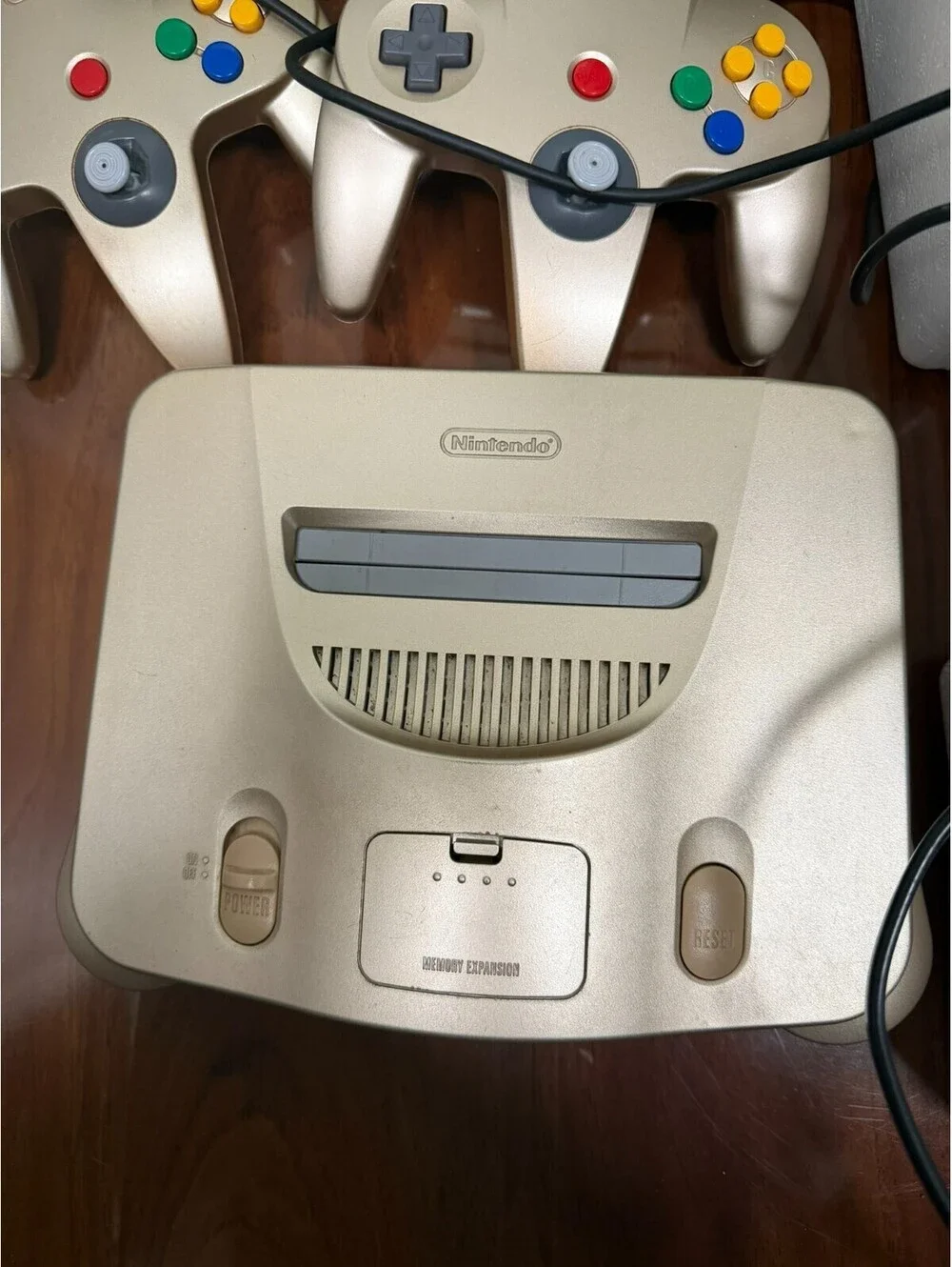 Nintendo 64 Toys 'R' Us Limited Edition Gold Console w/ Box, 2 Controllers N64